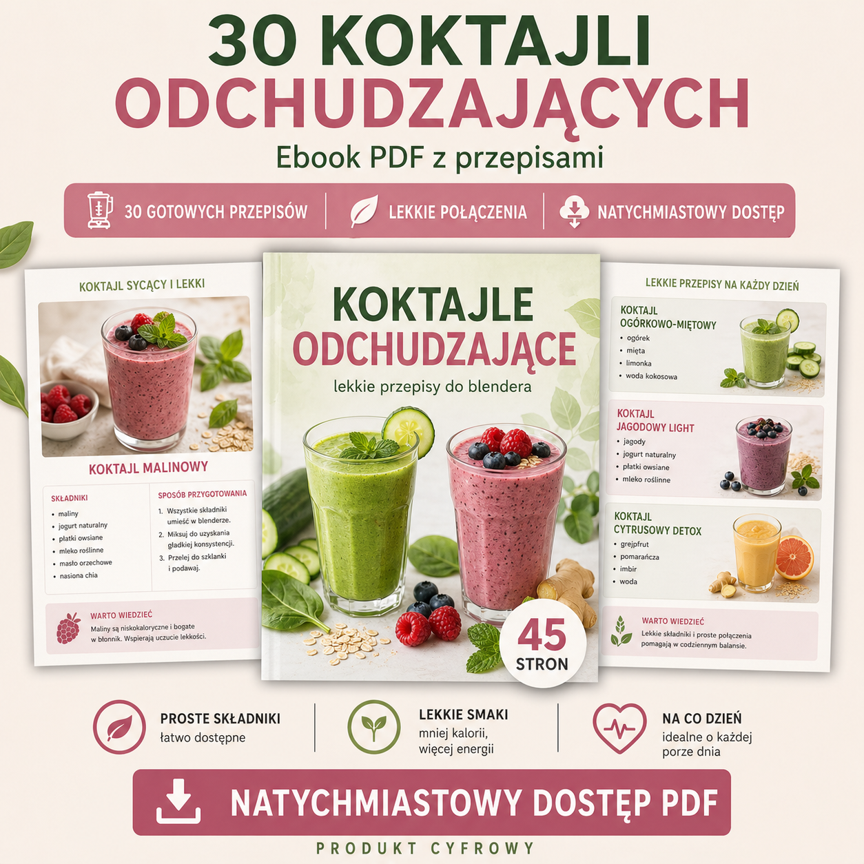 Bonus 30 koktajli odchudzających