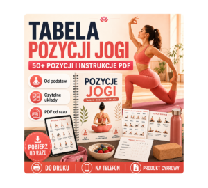 Tabela pozycji jogi 50+ pozycji i instrukcje PDF