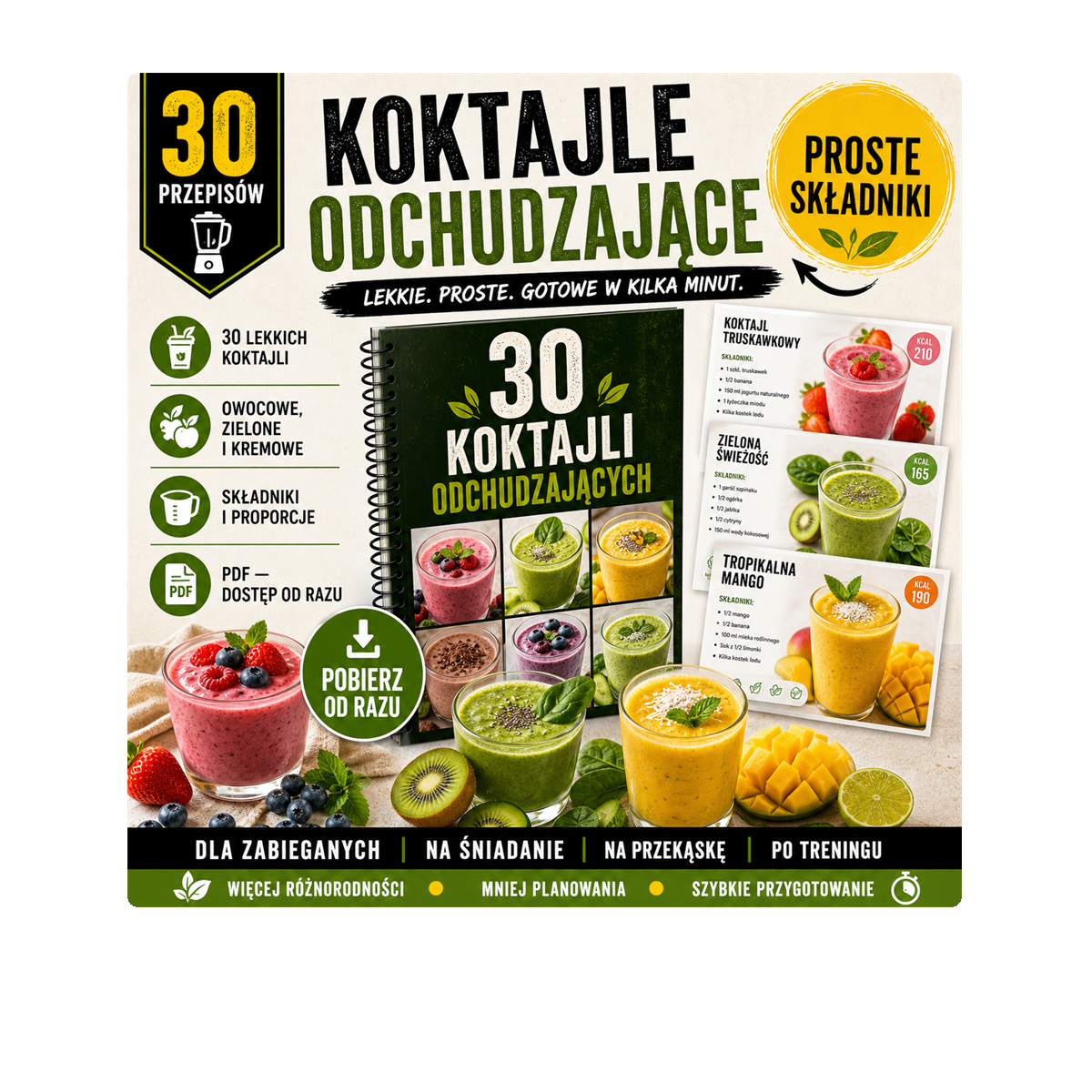 30 koktajli odchudzających - ebook PDF