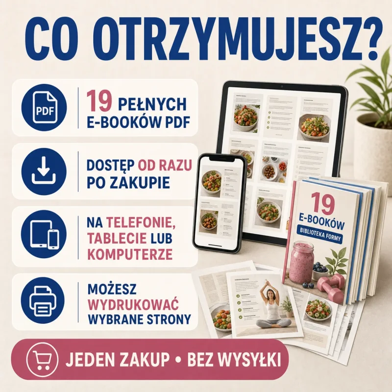 19 e-booków PDF z natychmiastowym dostępem po zakupie