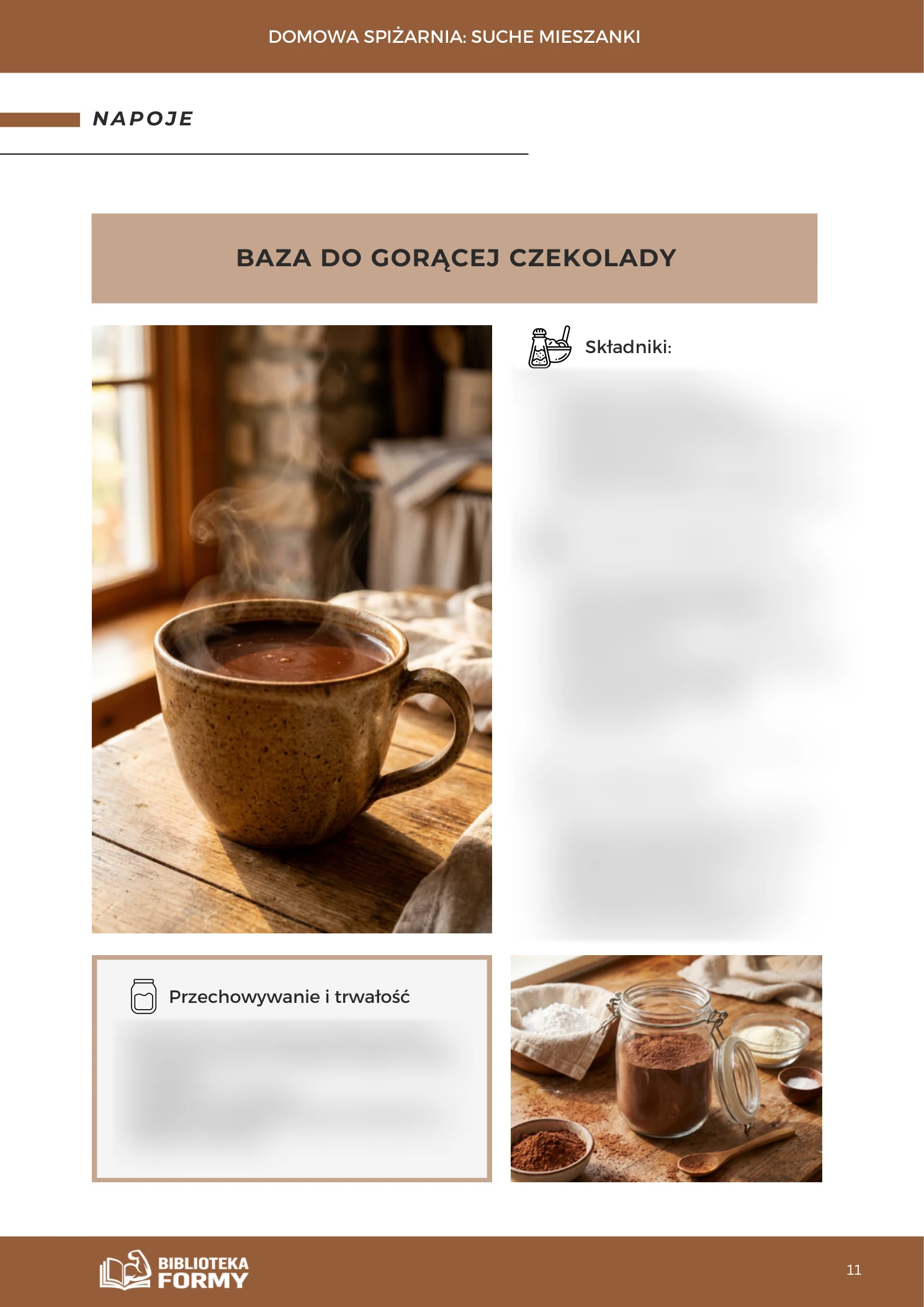 Baza do gorącej czekolady – kremowy napój korzenny – podgląd strony e-booka