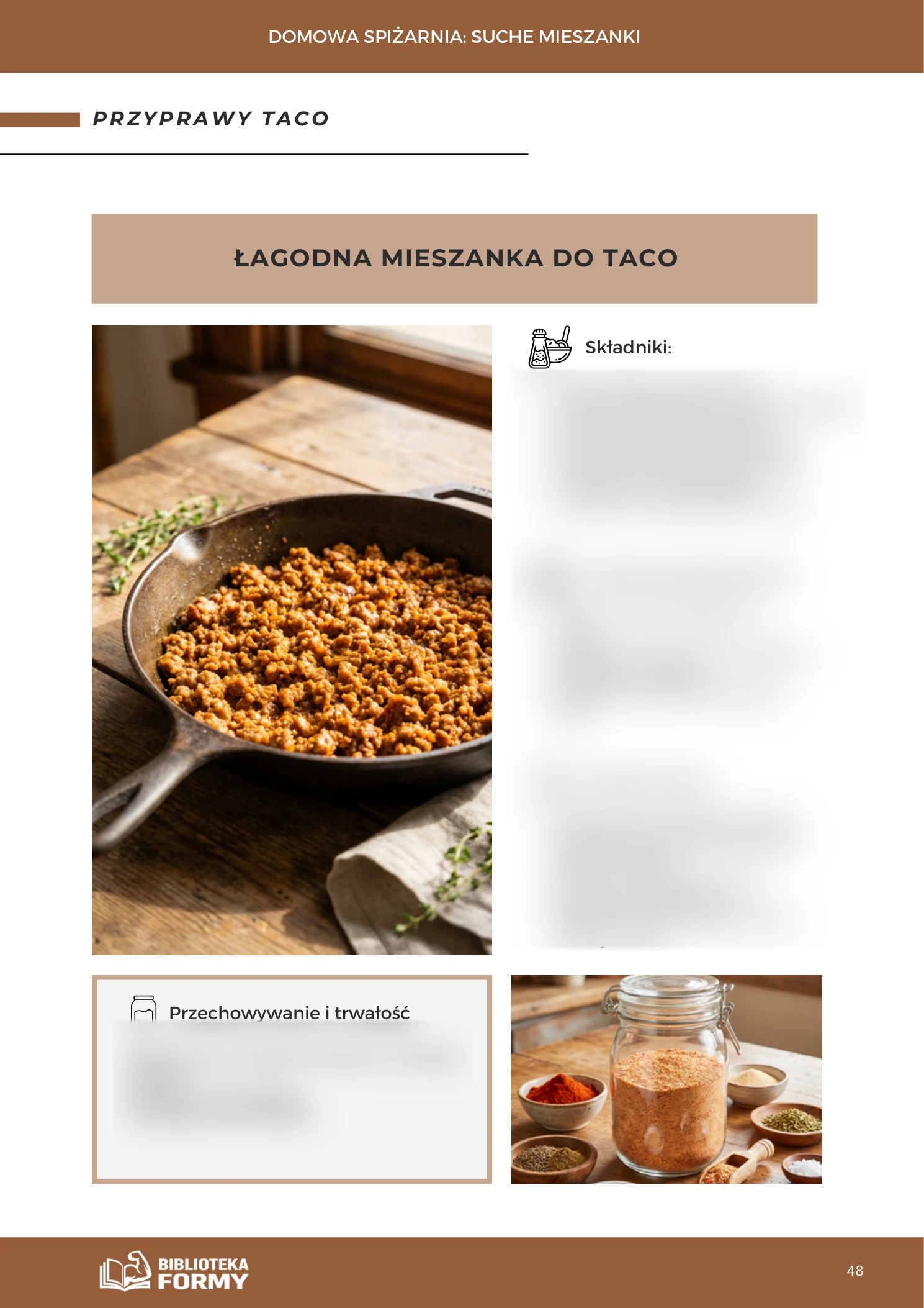 Łagodna mieszanka do taco – aromat kuchni meksykańskiej – podgląd strony e-booka