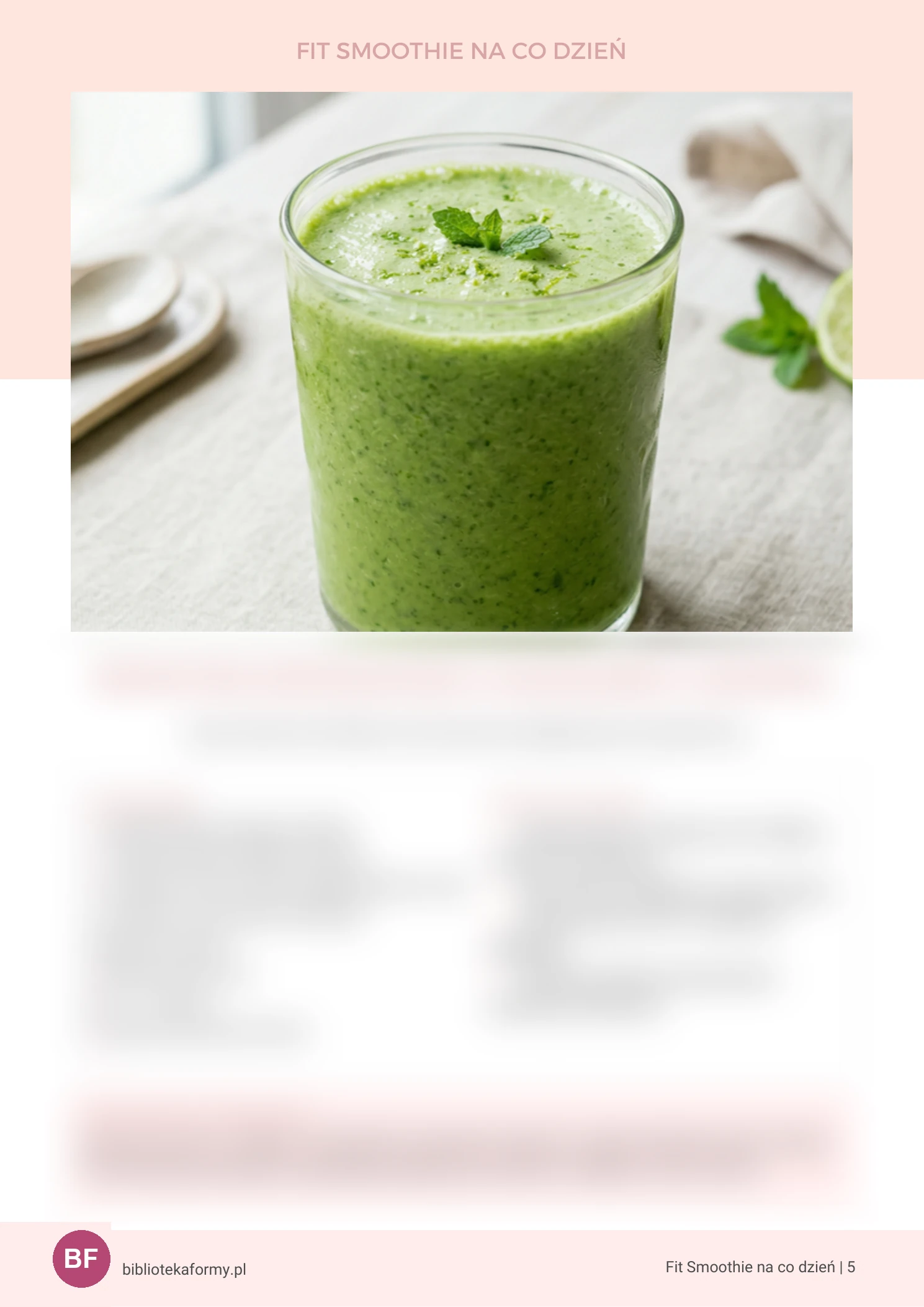 Smoothie szpinakowe z ananasem i limonką – podgląd