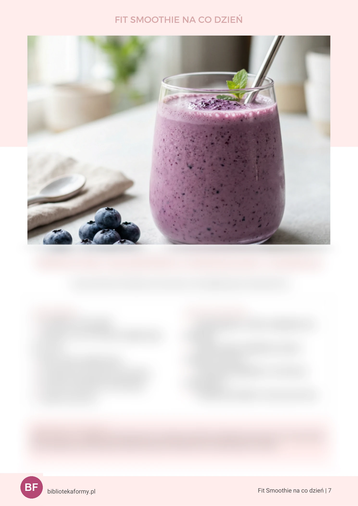 Smoothie jagodowe z migdałami i wanilią – podgląd