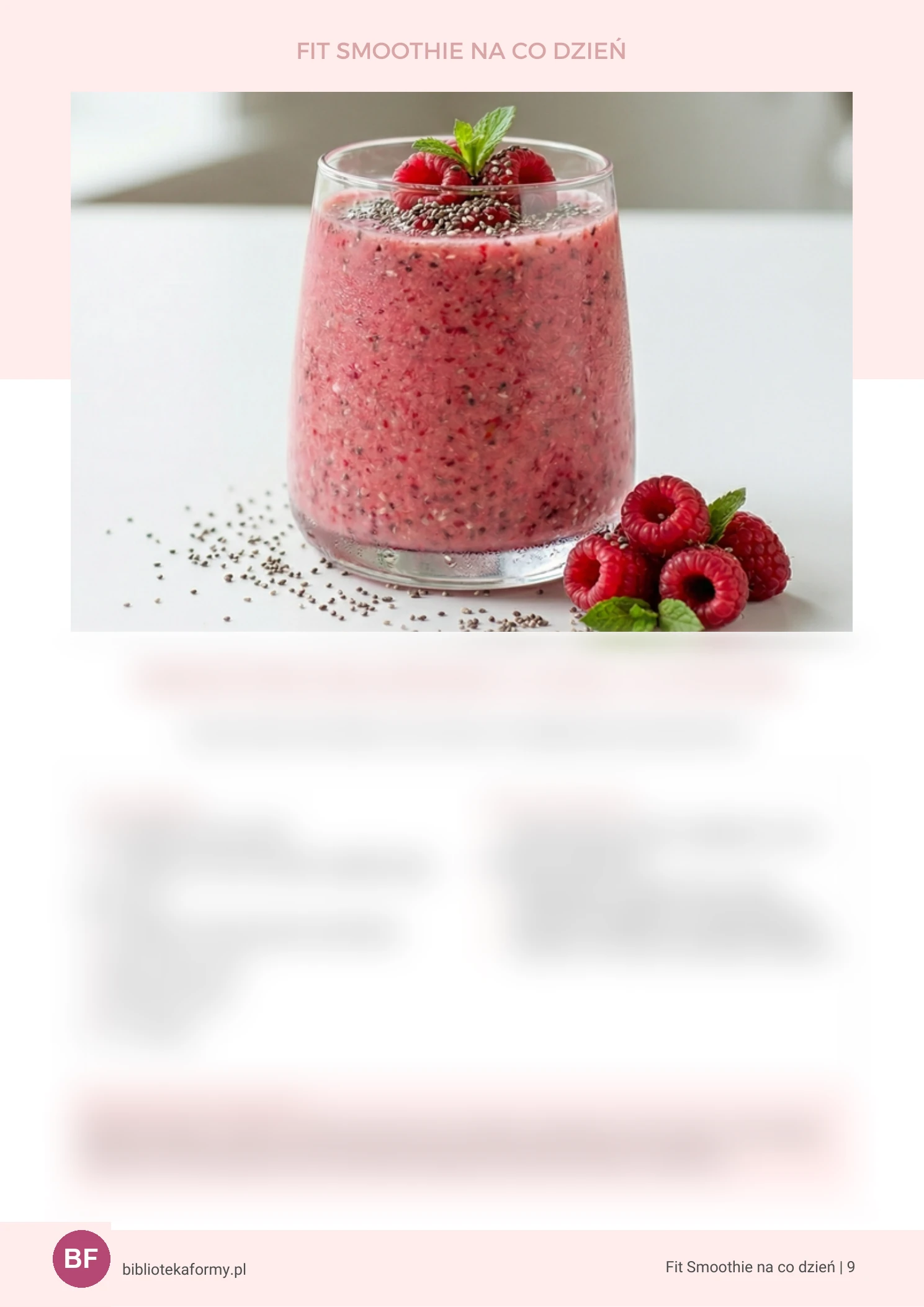 Smoothie malinowe z chia i cytryną – podgląd