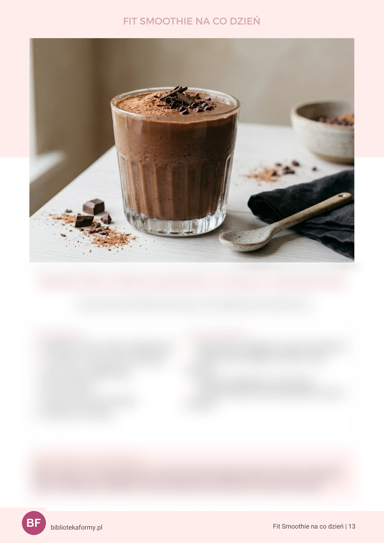 Smoothie czekoladowe z kakao i migdałami – podgląd