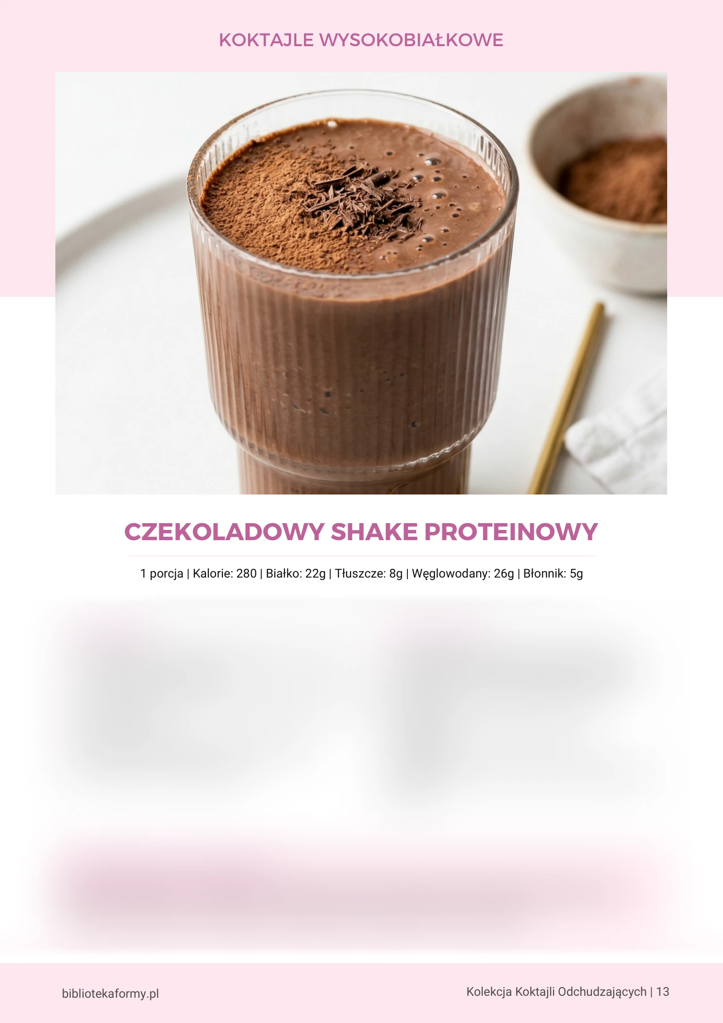 Czekoladowy Shake Proteinowy (Str. 13) – podgląd