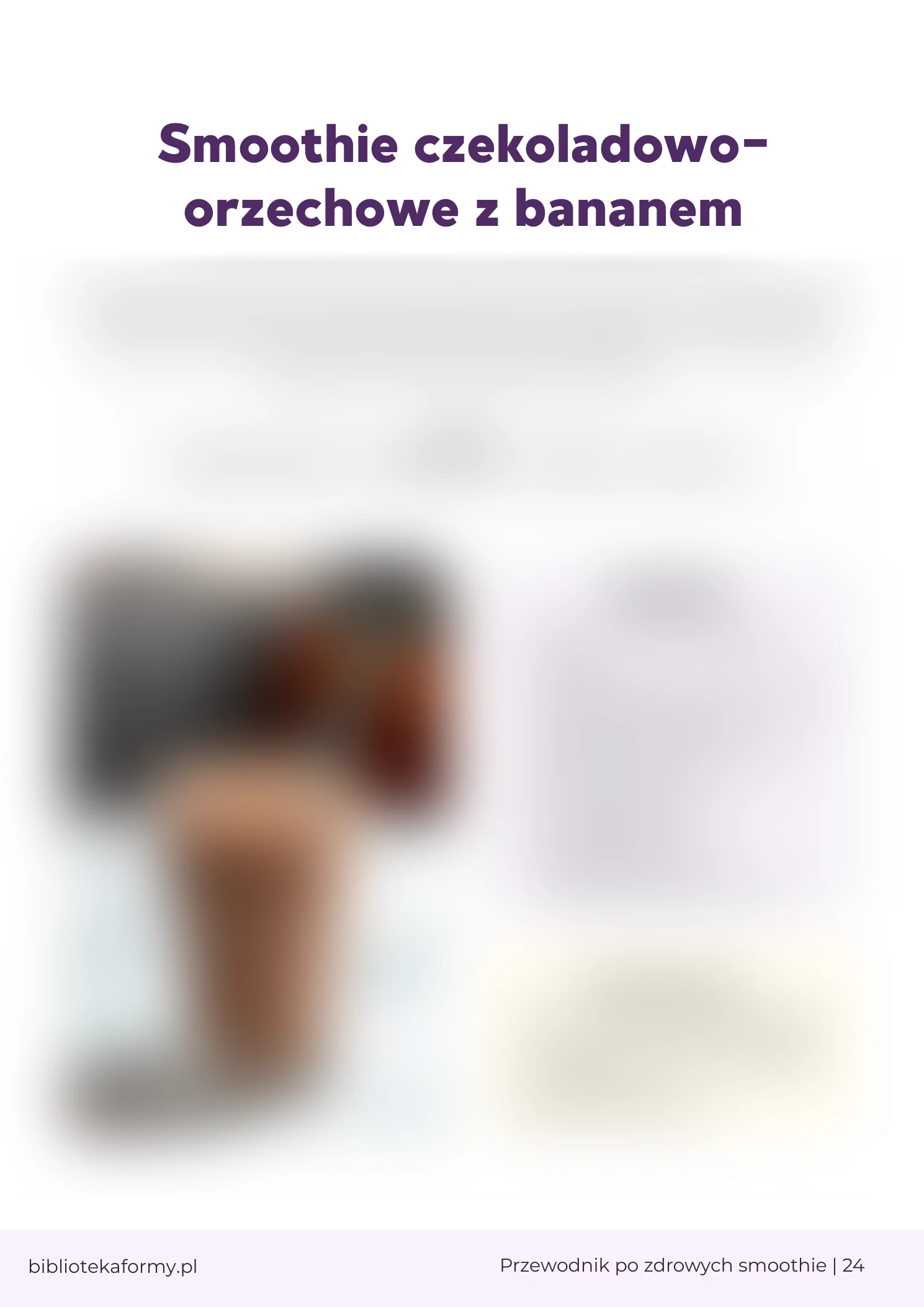 Smoothie czekoladowo-orzechowe z bananem – sycące białko (Str. 23) – podgląd
