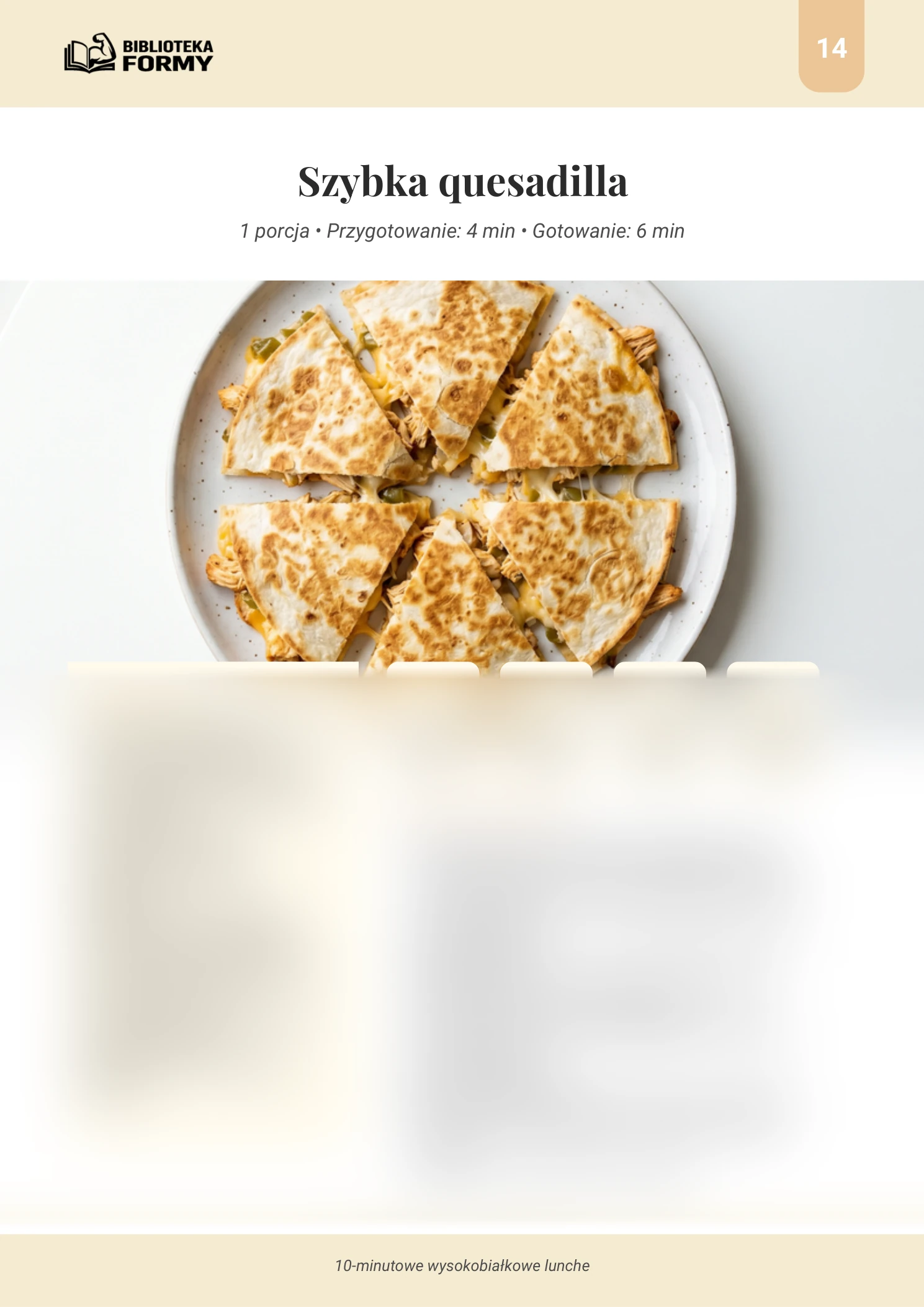 Szybka quesadilla (430 kcal | 34g B) – podgląd