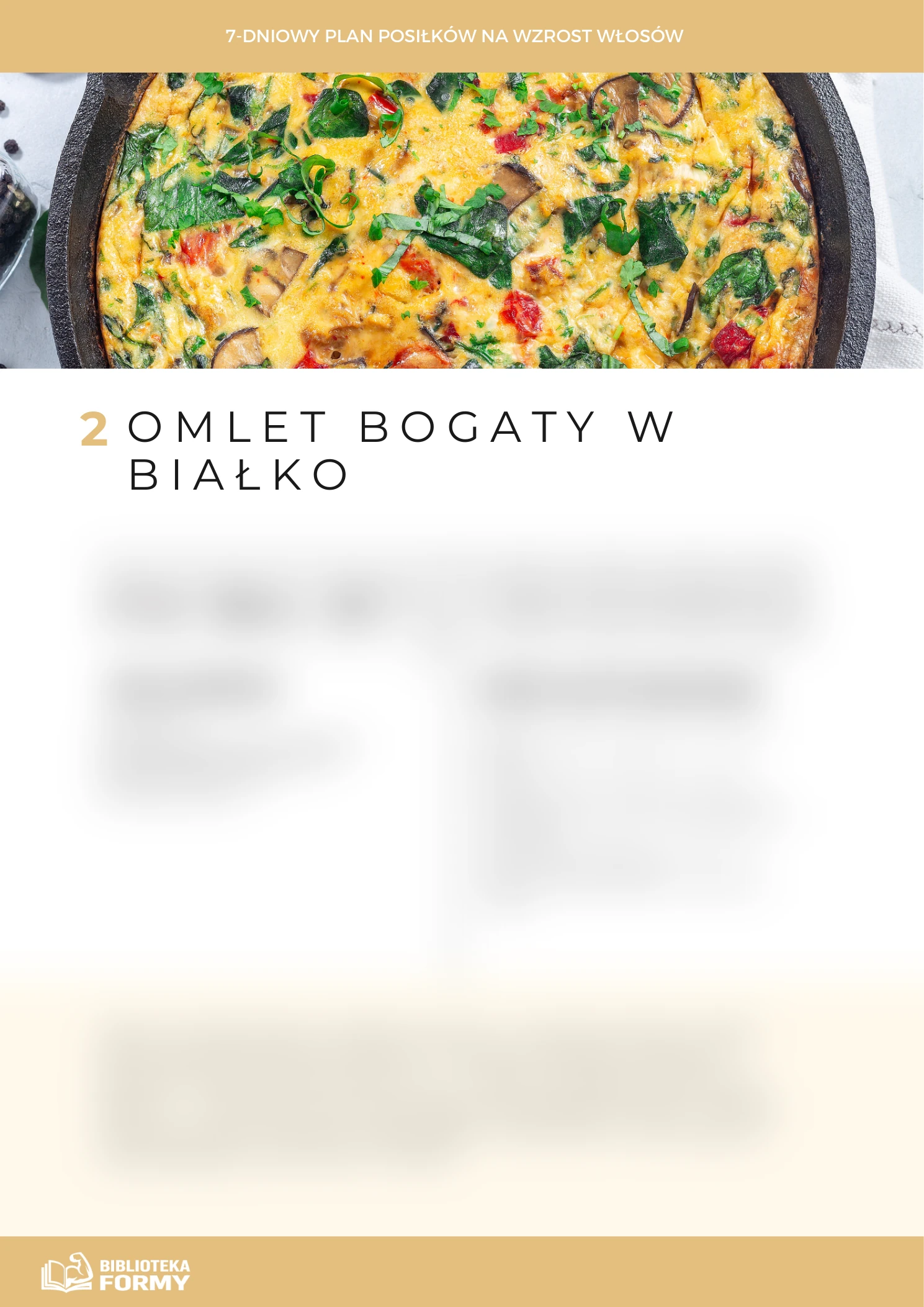 Omlet bogaty w białko (Cynk i Aminokwasy siarkowe) – podgląd