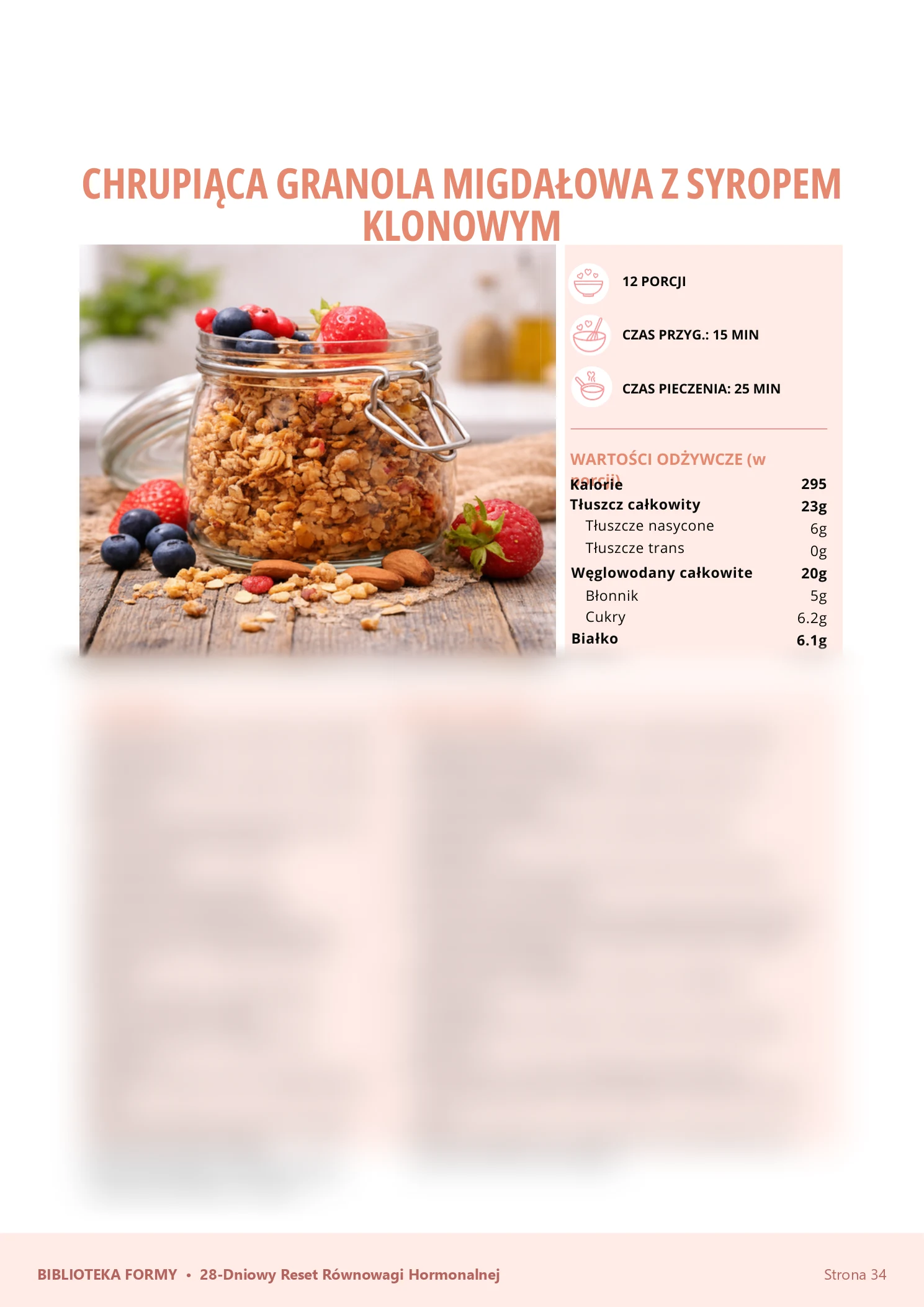 Chrupiąca granola migdałowa z syropem klonowym (Strona 34) – podgląd