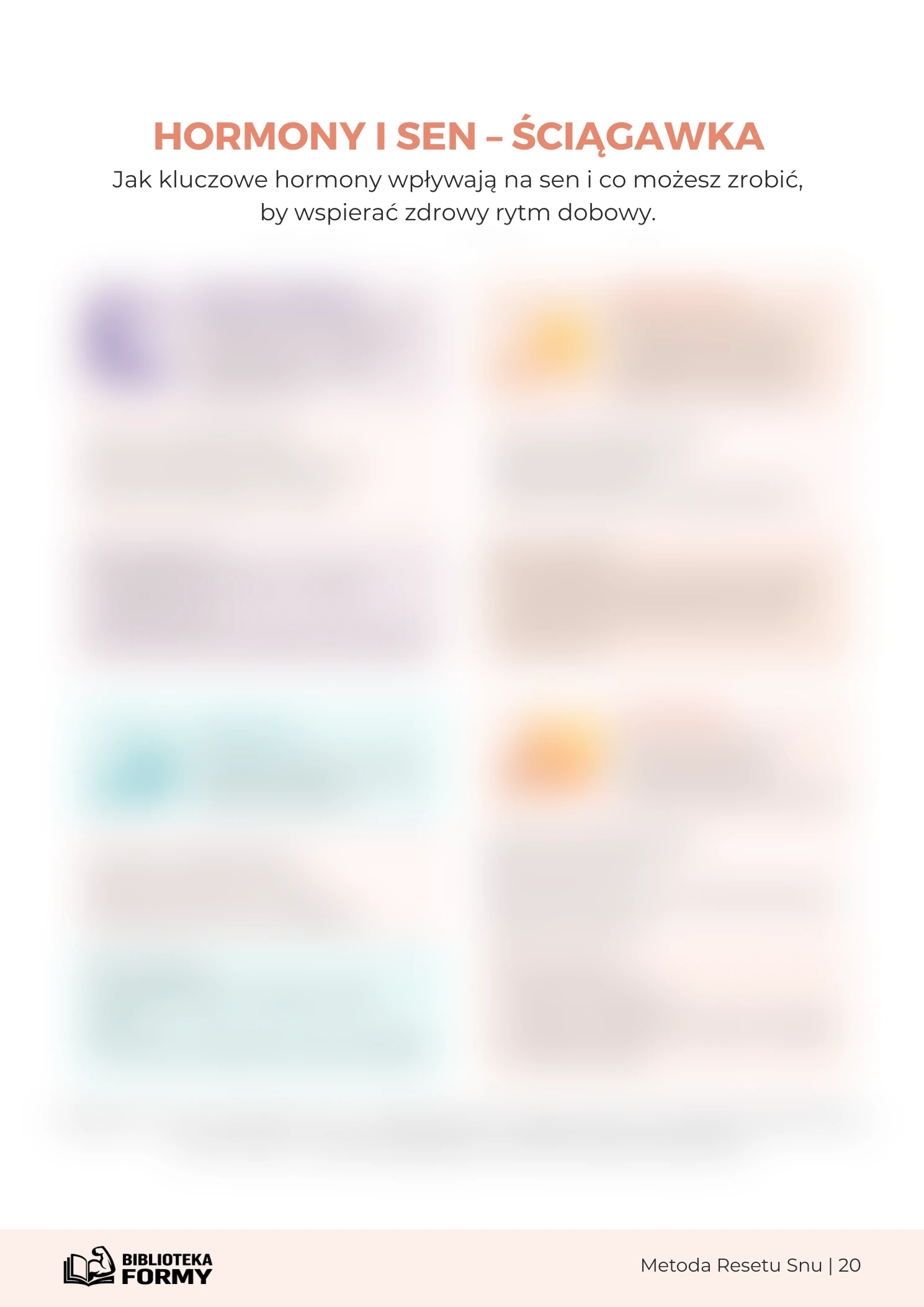Ściągawka: Hormony i jakość snu – podgląd strony e-booka