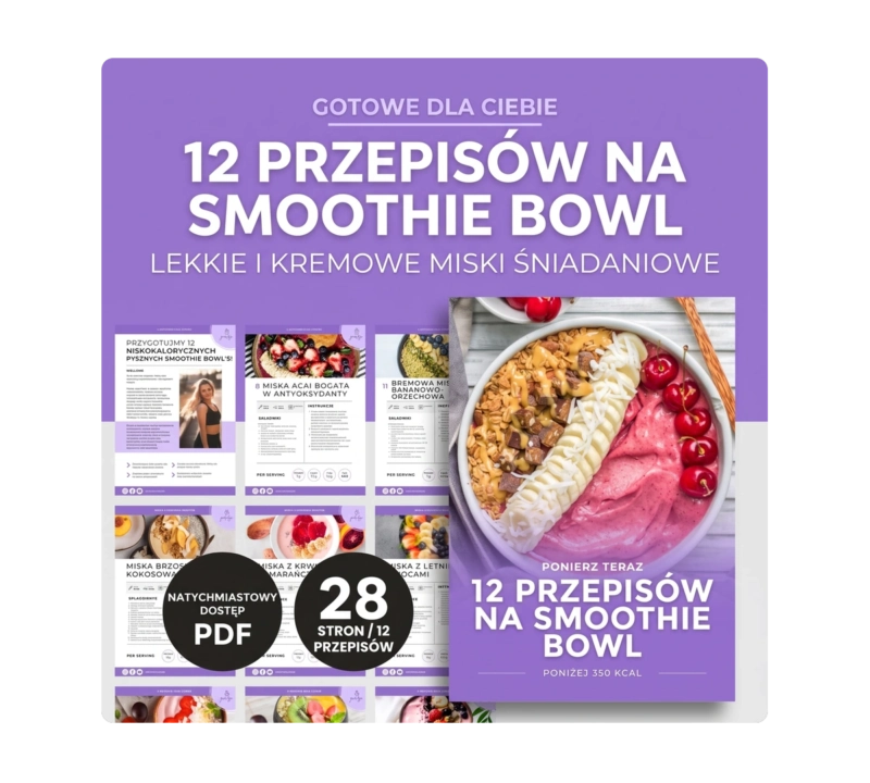 12 przepisów na Smoothie Bowl - e-book PDF podgląd 3D okładki