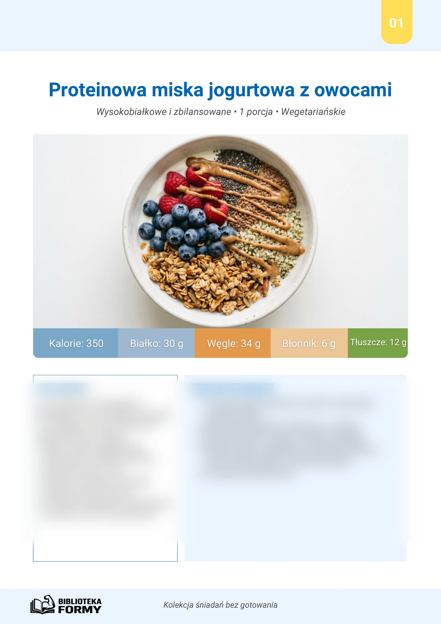 Proteinowa miska jogurtowa – podgląd strony e-booka