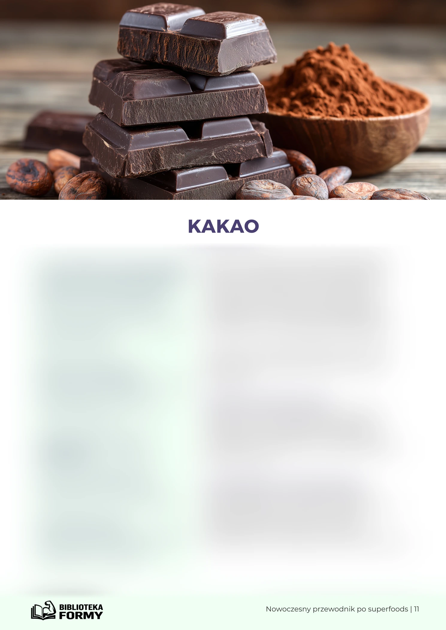 Kakao – właściwości i włączenie do diety – podgląd