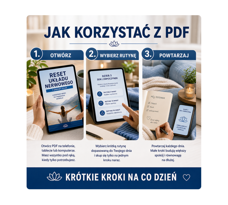 Reset układu nerwowego: 45 stron PDF i 7-dniowy plan prostych rutyn
