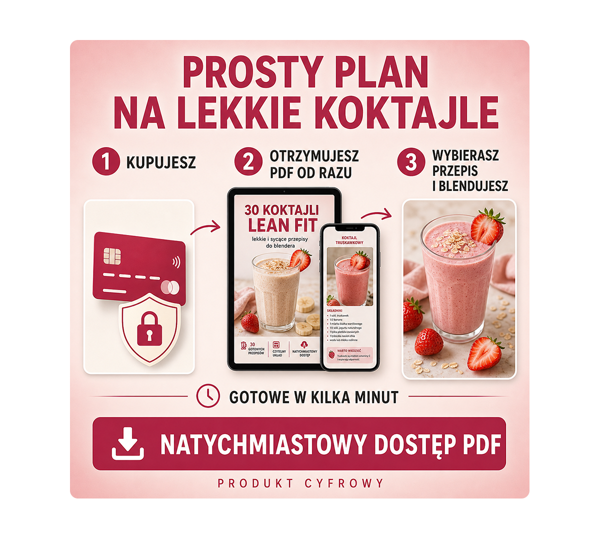 Jak otrzymać ebook Lean Fit i przygotować koktajl