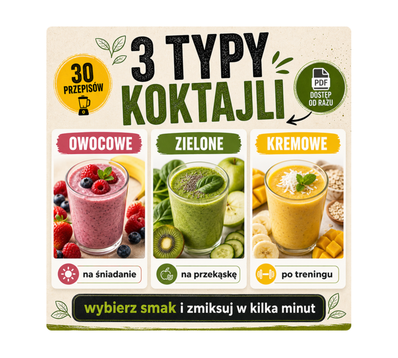 Owocowe, zielone i kremowe koktajle odchudzające