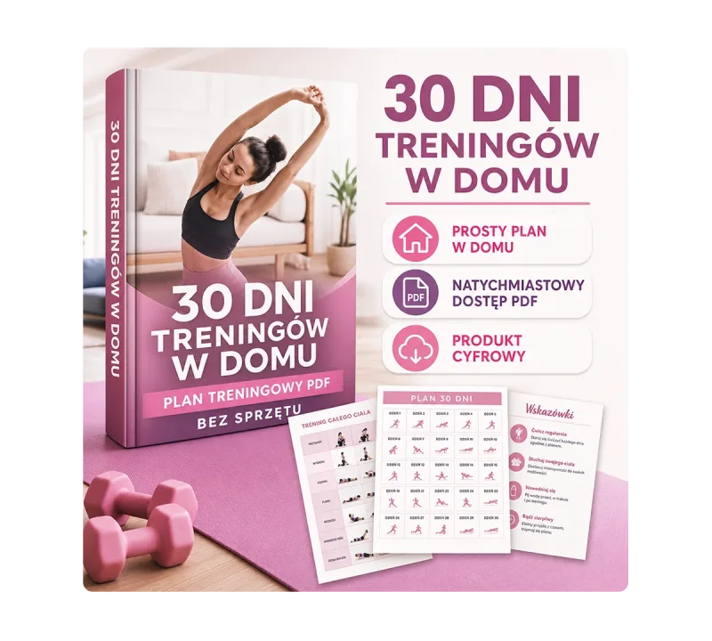 30 dni treningów w domu bez sprzętu - plan treningowy PDF