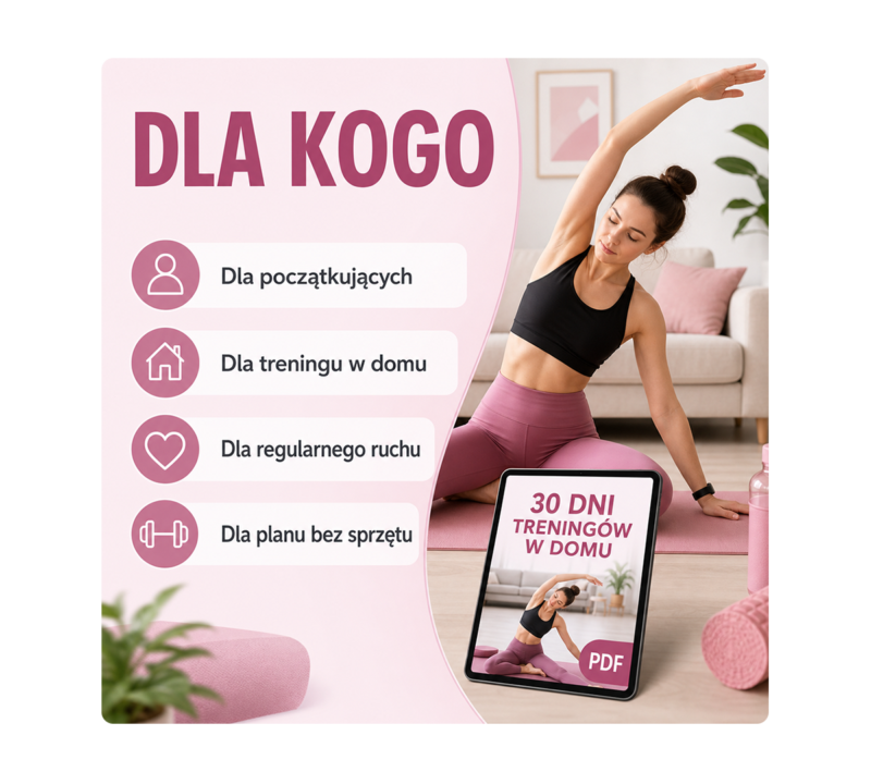 30 dni treningów w domu bez sprzętu - plan treningowy PDF