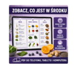 Wnętrze przewodnika po zdrowych koktajlach: baza, owoce, warzywa i dodatki