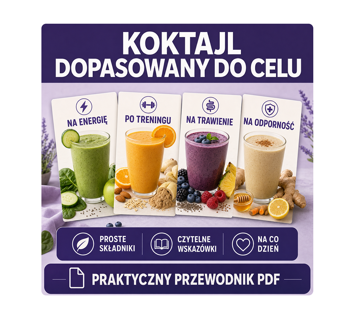 Koktajle na energię, po treningu, na trawienie i odporność