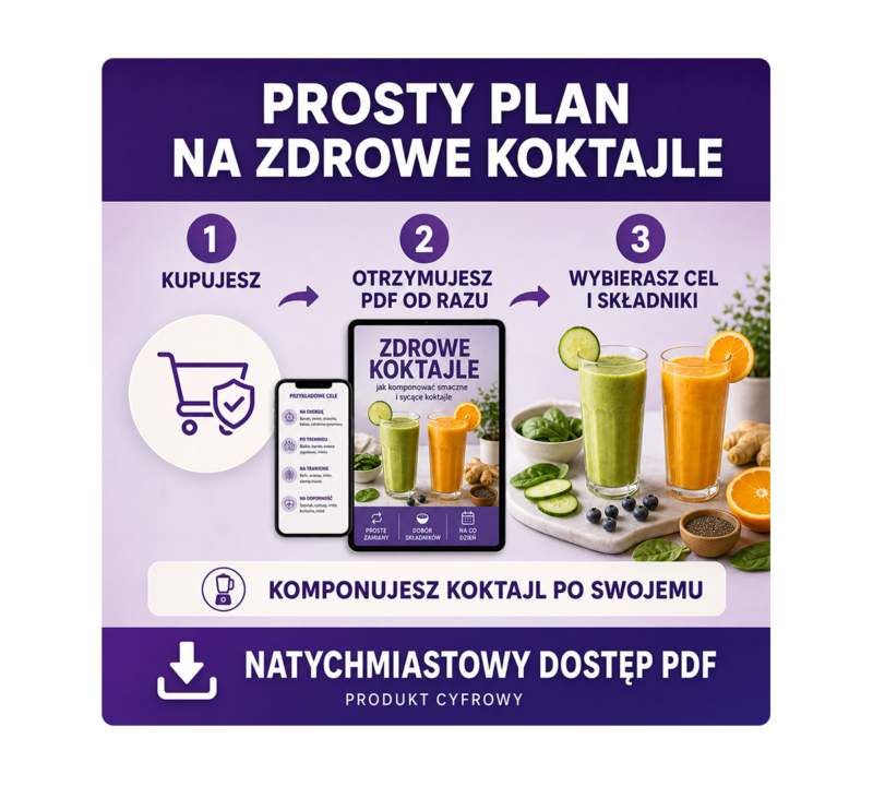 Jak otrzymać przewodnik PDF i komponować zdrowe koktajle