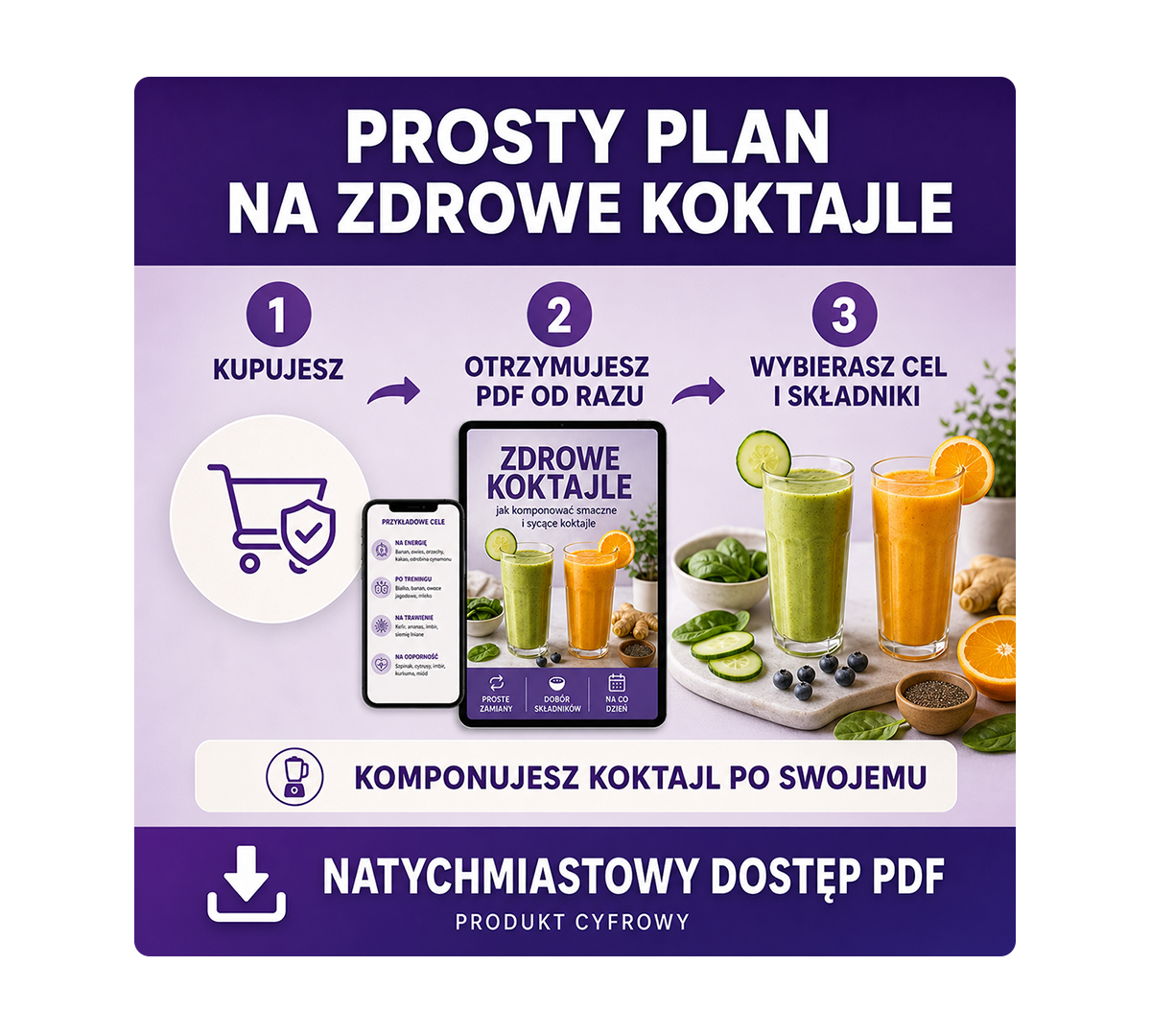 Jak otrzymać przewodnik PDF i komponować zdrowe koktajle