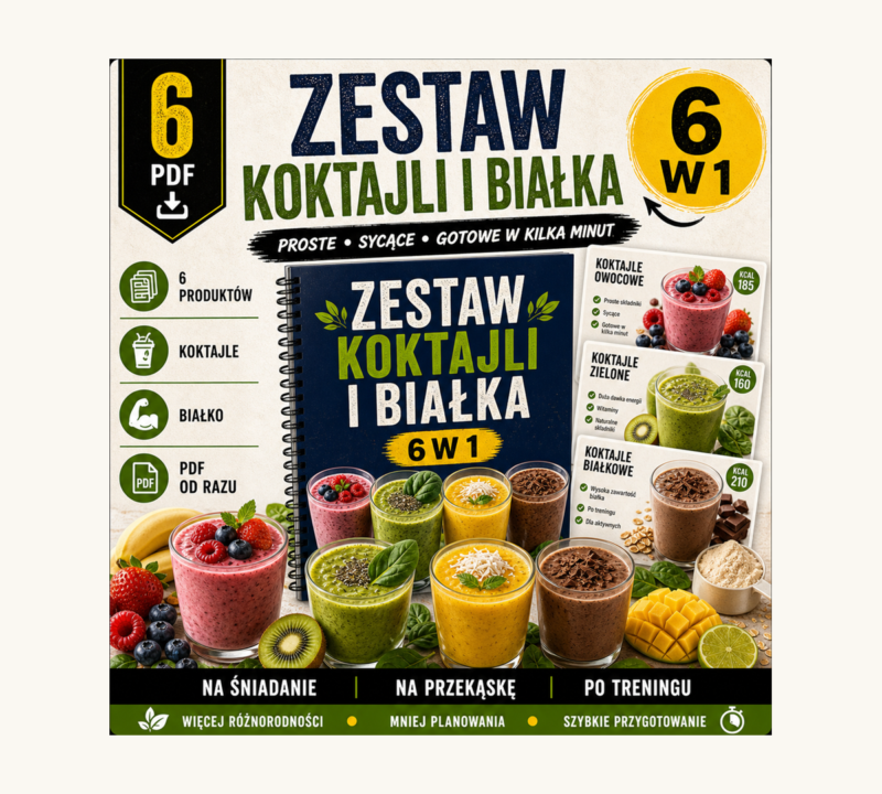 Zestaw Koktajli i Białka 6 w 1 - produkt cyfrowy PDF