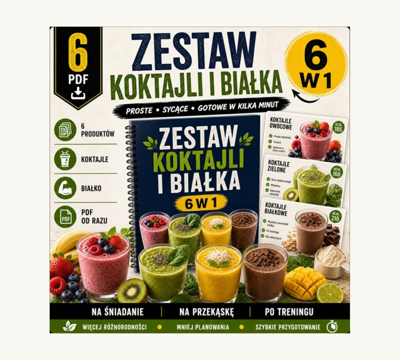 Zestaw Koktajli i Białka 6 w 1 - produkt cyfrowy PDF